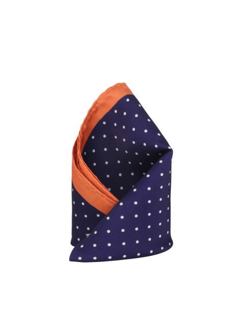 

Alvaro Castagnino Blue & Orange Printed Pocket Square