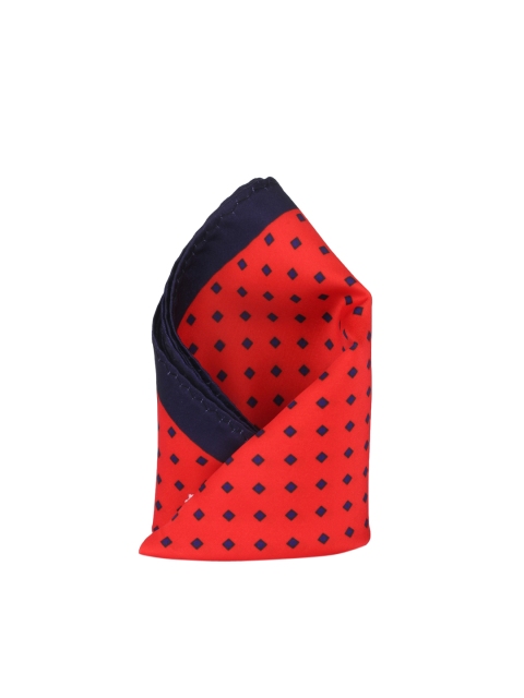 

Alvaro Castagnino Red & Navy Blue Polka Dot Print Pocket Square