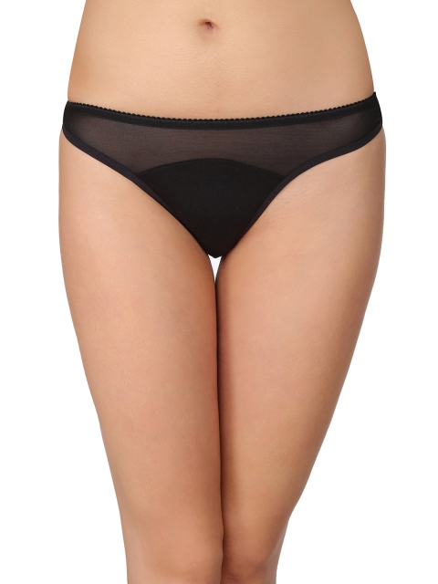 

Clovia Women Black Thongs PN1768P13