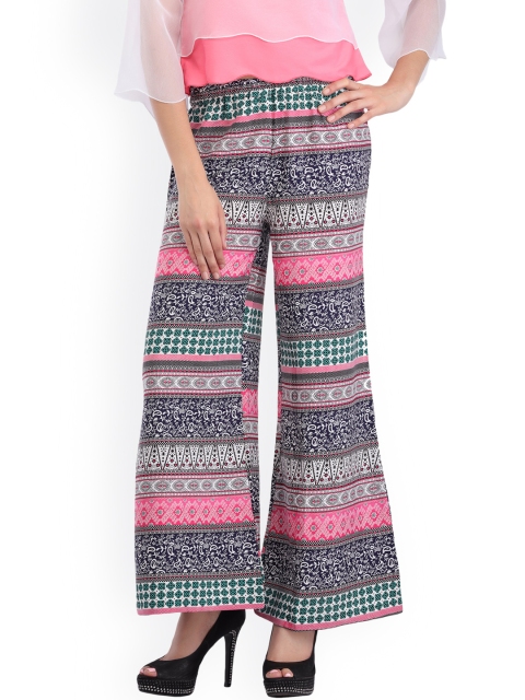 

Cottinfab Women Multicoloured Straight Printed Palazzos, Multi