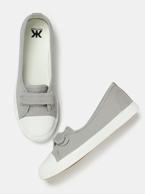 

Kook N Keech Women Grey Slip-On Sneakers