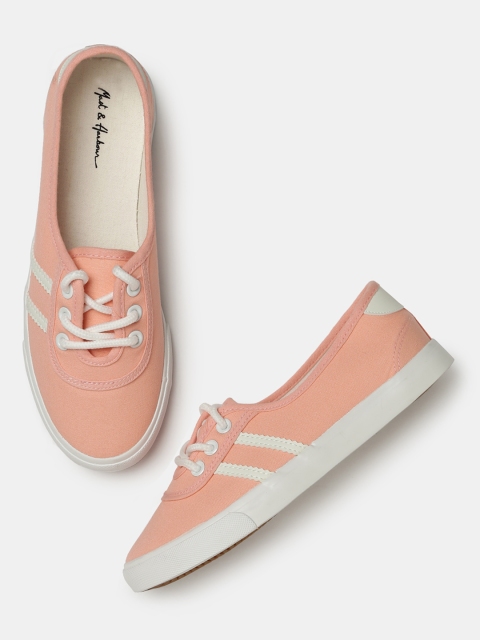 

Mast & Harbour Women Peach-Coloured Sneakers