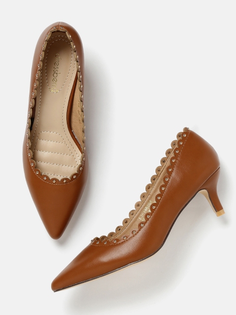 

DressBerry Women Brown Solid Pumps