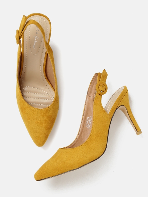 

Mast & Harbour Women Mustard Solid Sandals