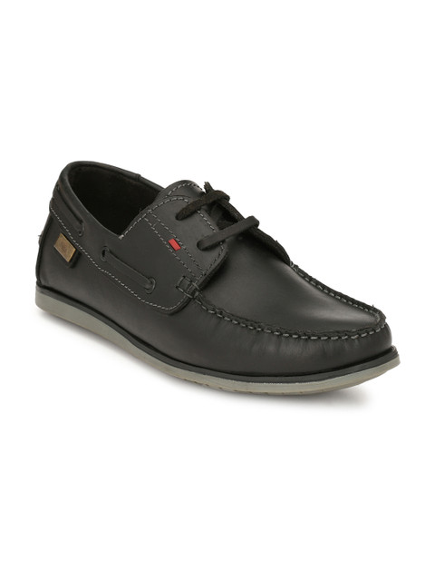 

Hitz Men Black Leather Derbys