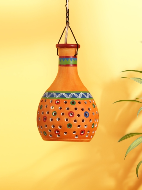 

ExclusiveLane Orange Dome Shaped Terracotta Hanging Light
