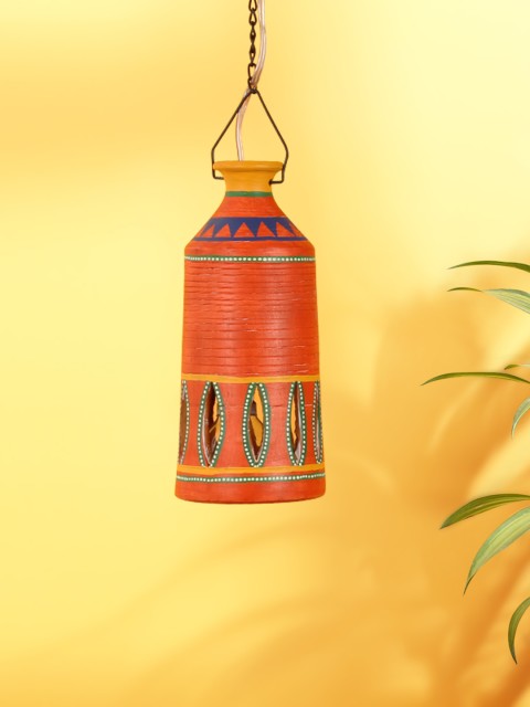 

ExclusiveLane Orange Terracotta Pendant Cum Hanging Lamp