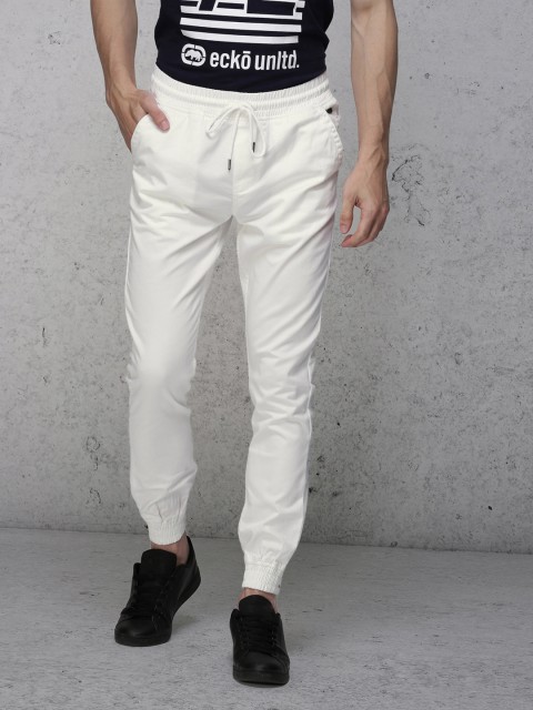 

Ecko Unltd Men White Slim Fit Solid Joggers