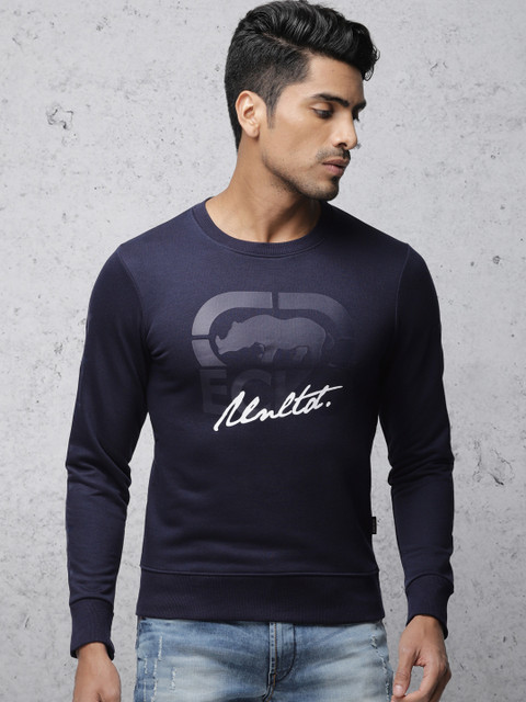 

Ecko Unltd Men Navy Blue Printed Sweatshirt