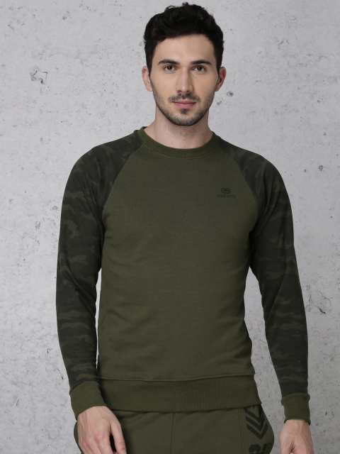 

Ecko Unltd Men Olive Green Printed Sweatshirt