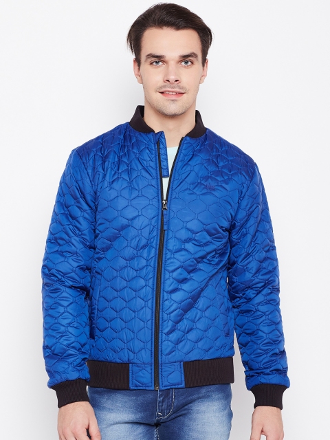 

Lee Men Blue Solid Slim Fit Bomber Slim Fit Jacket