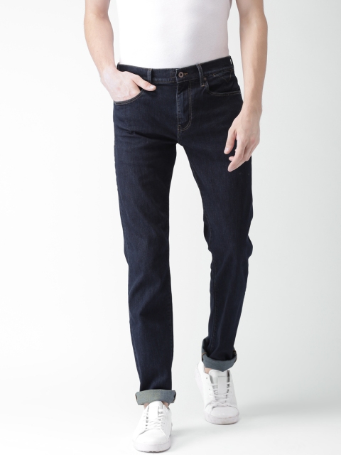 

Tommy Hilfiger Men Blue Straight Fit Mid-Rise Clean Look Stretchable Jeans
