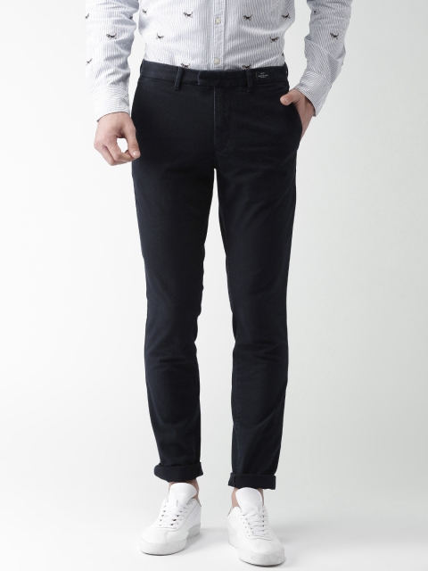 

Tommy Hilfiger Men Blue Blecker Slim Fit Self Design Chinos