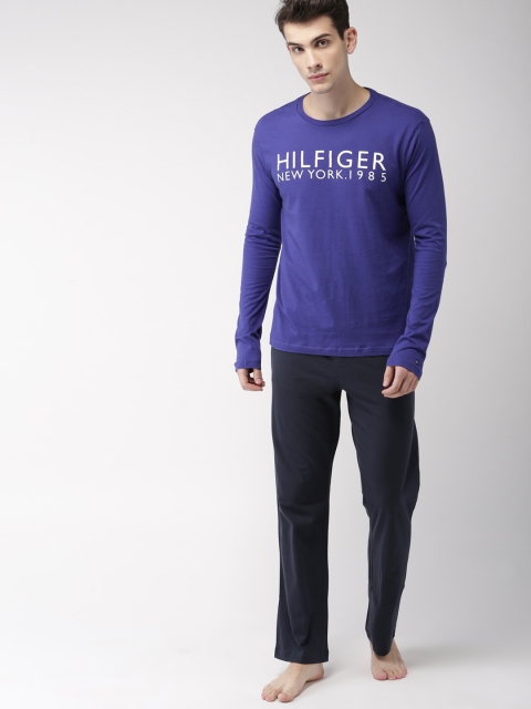 

Tommy Hilfiger Purple & Navy Blue Printed Lounge Set A7ABY105