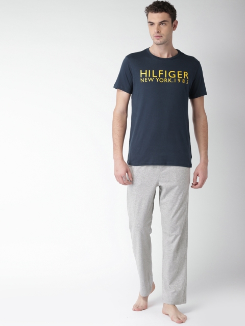 

Tommy Hilfiger Navy Blue & Grey Printed Lounge Set