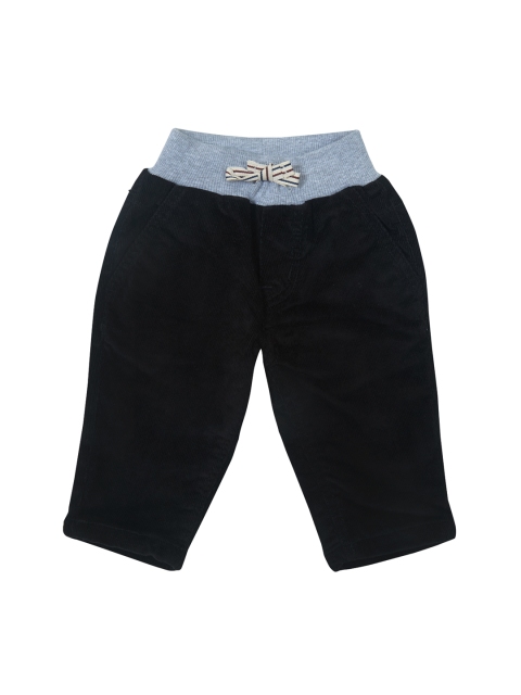 

Gini and Jony Boys Black Regular Fit Striped Regular Trousers