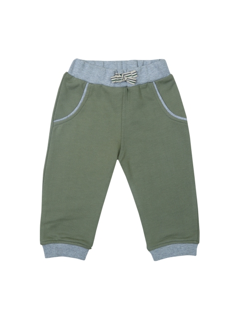 

Gini and Jony Boys Green & Grey Regular Fit Solid Joggers
