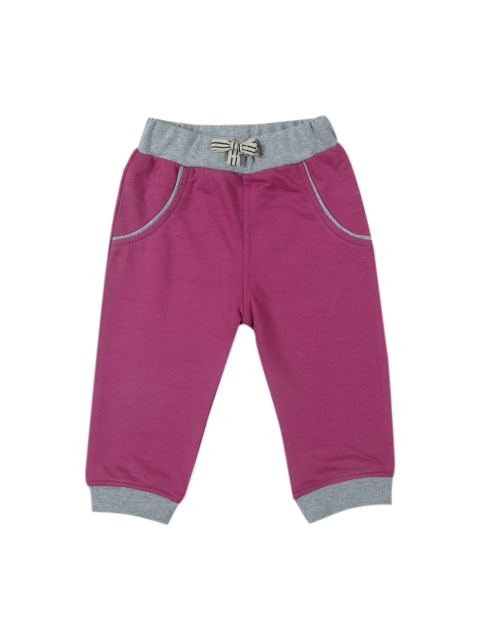

Gini and Jony Boys Pink & Grey Regular Fit Solid Joggers