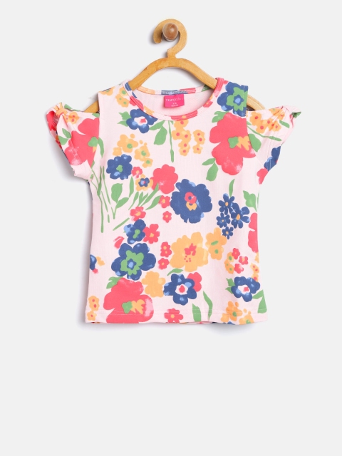 

Tiny Girl Multicoloured Floral Print Top, Peach