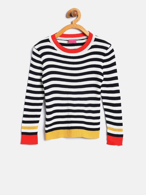 

Tiny Girl Girls Black & White Striped Sweater