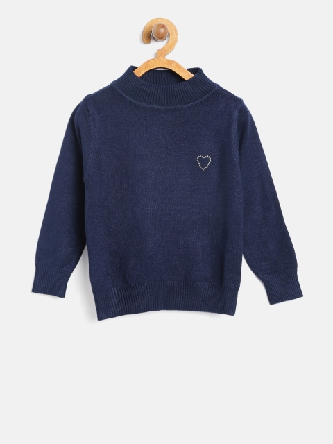 

Tiny Girl Girls Navy Blue Solid Pullover