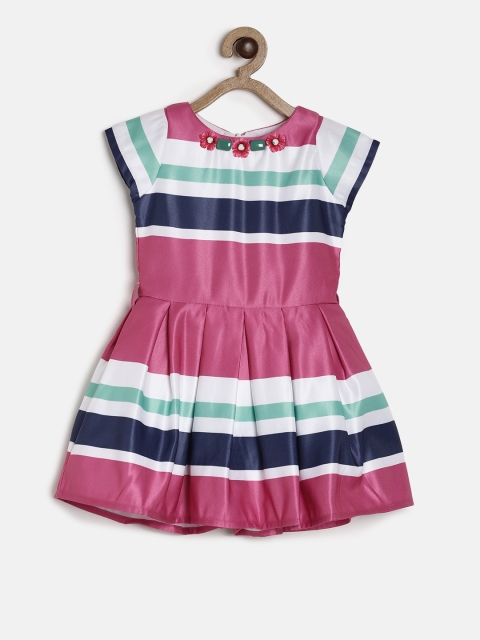 

Tiny Girl Girls Multicoloured Solid A-Line Dress, Multi