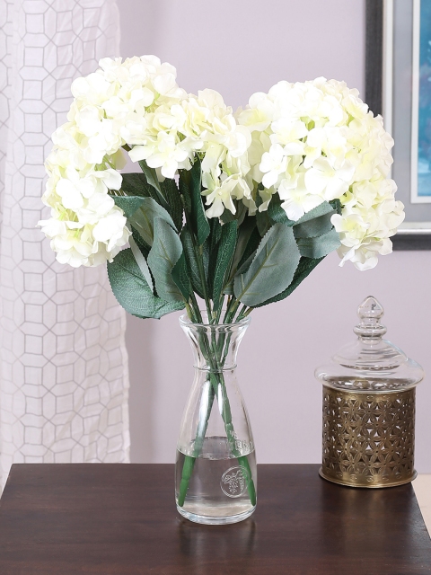 

Fourwalls Set Of 2 White Artificial Hydrangea Flower Bunches