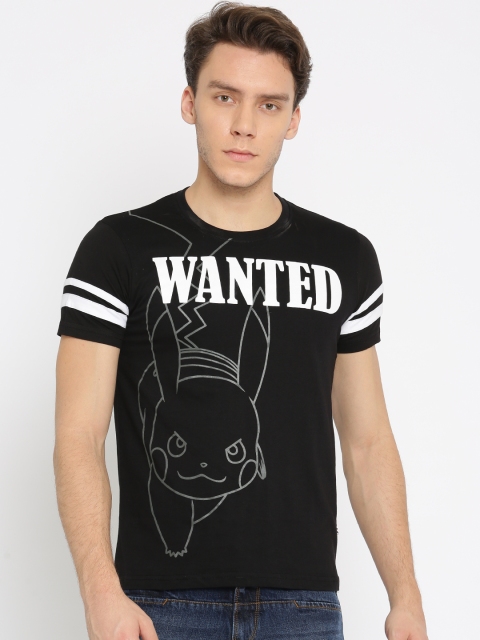 

Kook N Keech Pokemon Men Black Printed Round Neck T-shirt