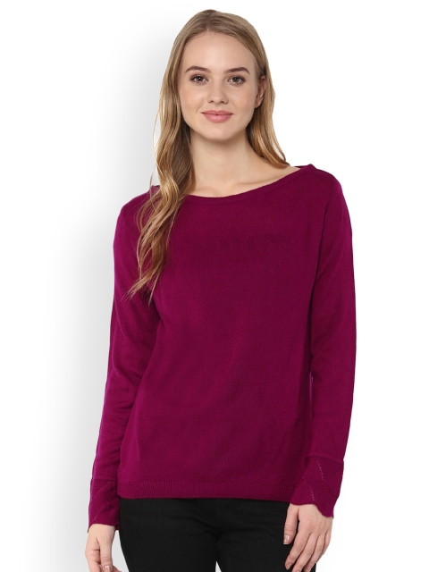 

Cayman Women Purple Solid Pullover