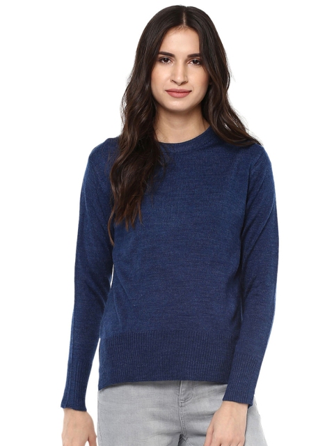 

Cayman Women Navy Blue Solid Pullover