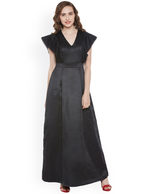 

THE SILHOUETTE STORE Women Black Solid Maxi Dress