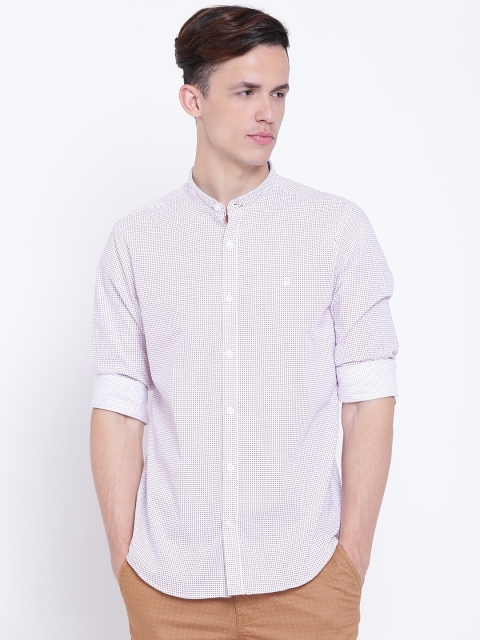 

United Colors of Benetton Men White & Red Slim Fit Printed Casual Shirt