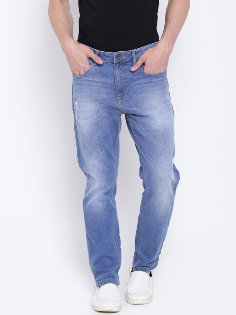 

United Colors of Benetton Men Blue Mid-Rise Mildly Distressed Stretchable Jeans