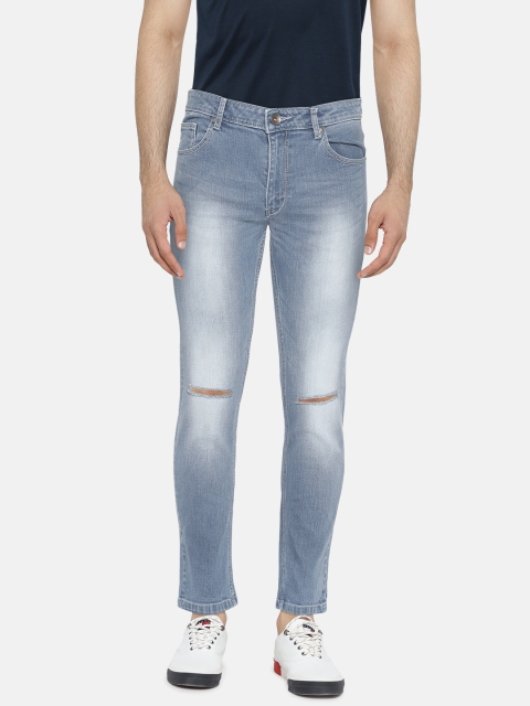 

United Colors of Benetton Men Blue Skinny Fit Mid-Rise Slash Knee Stretchable Jeans