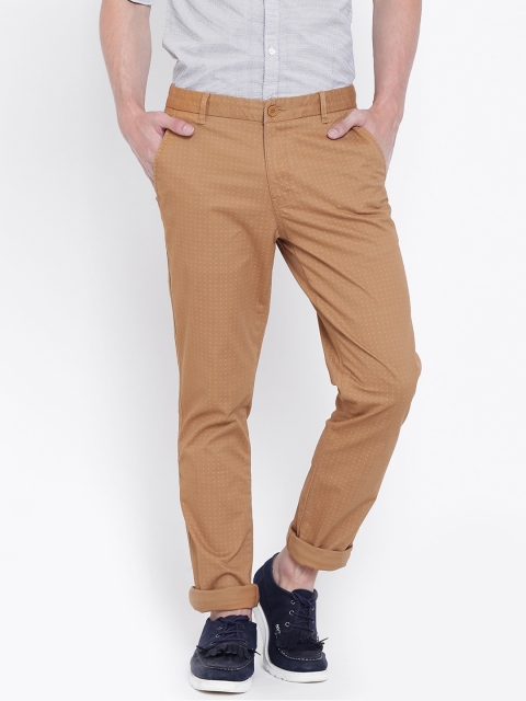 

United Colors of Benetton Men Brown Slim Fit Printed Chinos