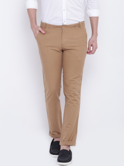 

United Colors of Benetton Men Brown Slim Fit Solid Trousers