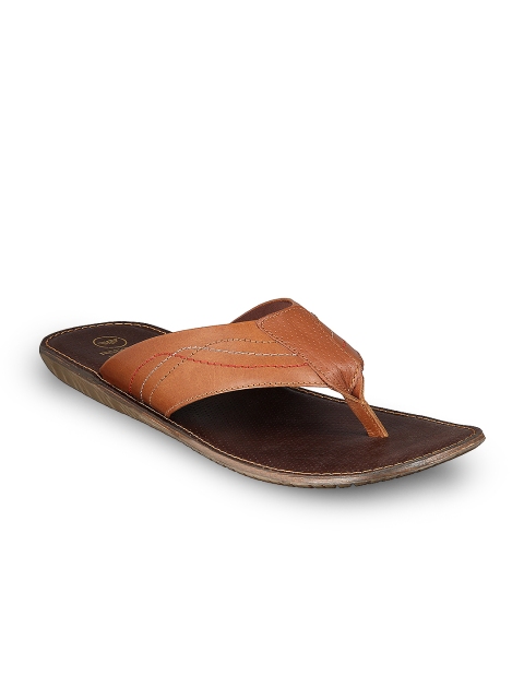 

Red Tape Men Tan Brown Leather Sandals