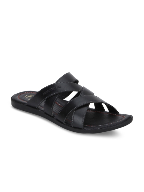 

Red Tape Men Black Leather Sandals