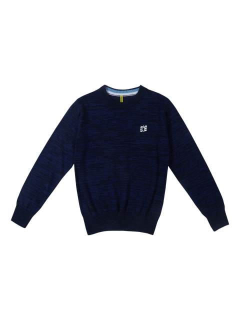 

Gini and Jony Boys Blue Self-Design Pullover