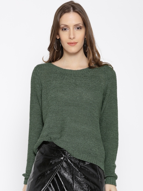 

ONLY Women Green Solid Sweater