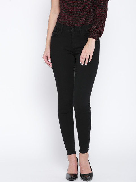 

ONLY Women Black Mid-Rise Clean Look Stretchable Jeans
