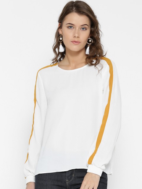 

ONLY Women White Solid Top