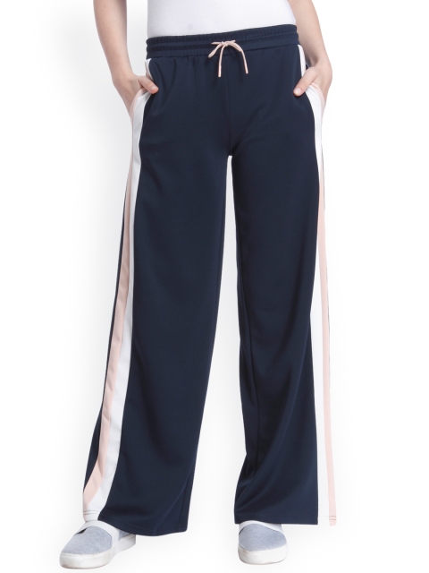 

ONLY Women Navy Solid Regular Trousers, Navy blue