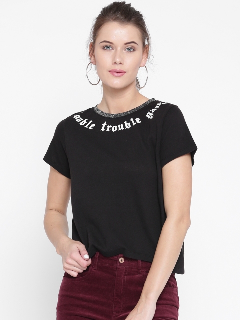 

ONLY Women Black Printed Detail Top