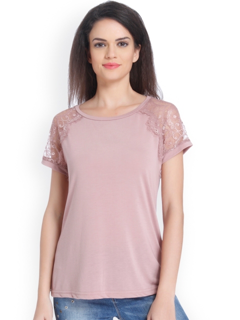

ONLY Women Mauve Solid Top