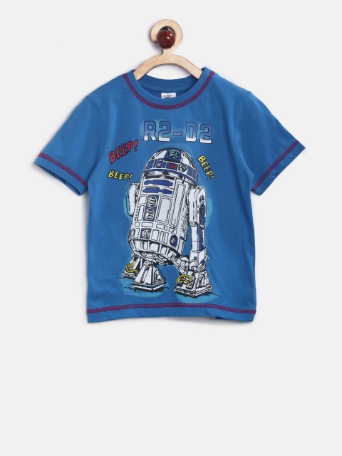 

mothercare Boys Blue Printed Round Neck T-shirt