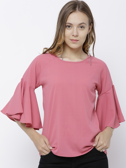 

Tokyo Talkies Women Pink Solid Top