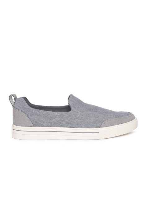

ether Men Grey Slip-On Sneakers
