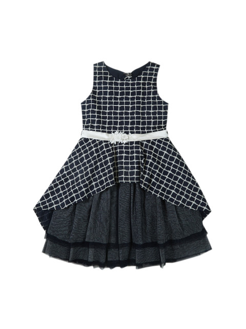 

Gini and Jony Girls Blue Checked Fit & Flare Dress