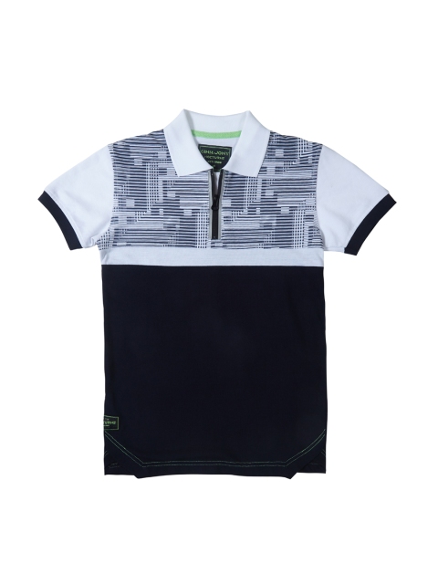 

Gini and Jony Boys Black Solid Polo Collar T-shirt